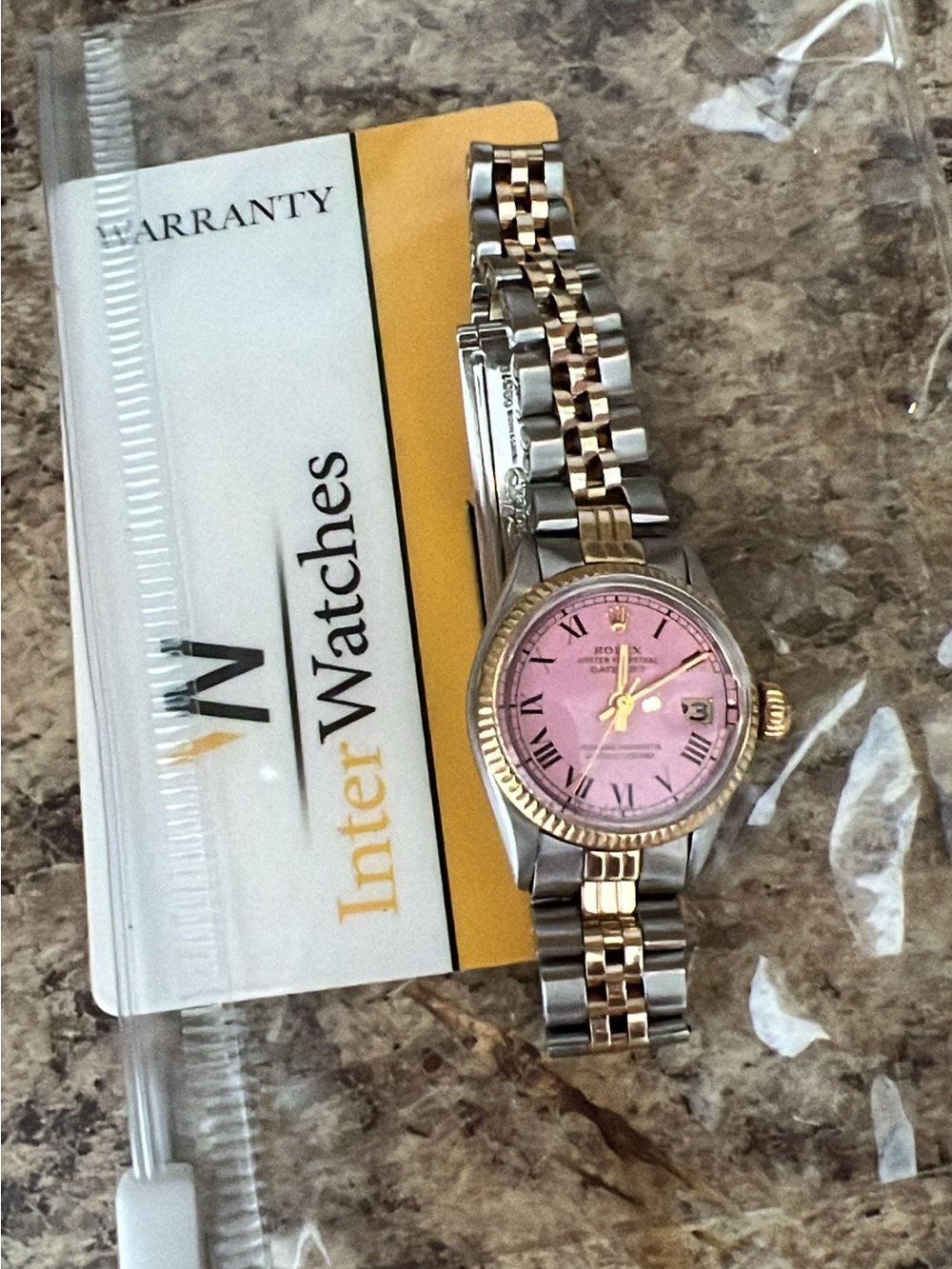 Rolex Two-Tone Pink Dial Ladies Datejust Watch - Picture 2 of 5
